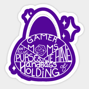 Gamer Mom // D20 // Handbag of Holding Sticker